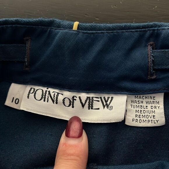 80s Point Of View Button Front Skirt With Rainbow Piping - Picture 10 of 10